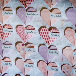 Funky table plan at Taplow House Hotel wedding