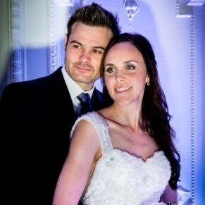 Taplow House Hotel wedding pose with dramatic lighting