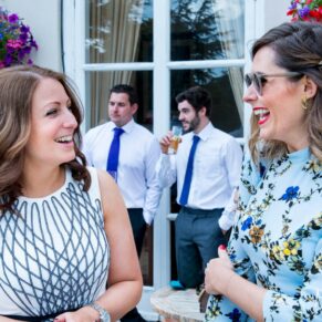 Taplow House Hotel wedding guests enjoying the banter