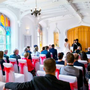 Ceremony in progress at Missenden Abbey military wedding