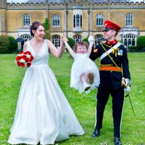 Fun times at Missenden Abbey military wedding