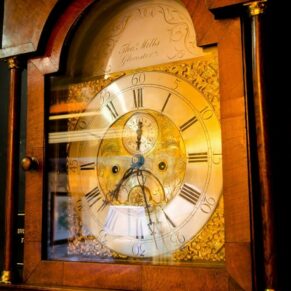 The long case clock in the hotel is a real eye catcher