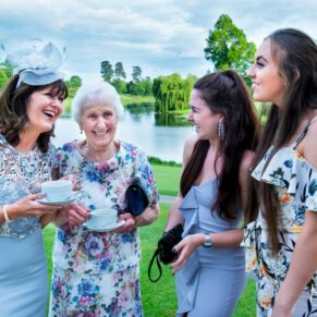 The ladies enjoying the lively banter during the drinks reception