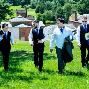 The lads arriving for the summer civil ceremony