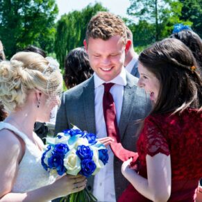 Reportage moment of the bride with her friends captured on the terrace