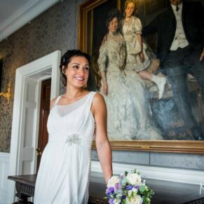 Cliveden House wedding photography - bridal portrait inside this magical building