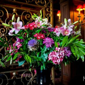 Cliveden House wedding photography - gorgeous floral arrangements at every turn