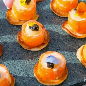 Cliveden House wedding photography of the venue's canapes