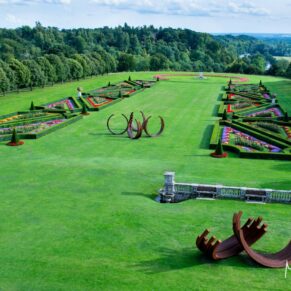 Cliveden House wedding photography - stunning view over the estate towards the River Thames