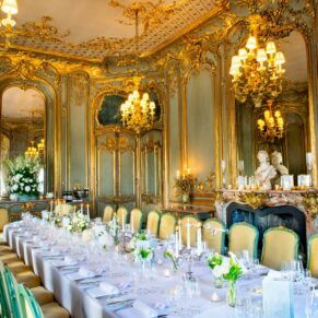 Cliveden House wedding photography of the French Dining Room interior