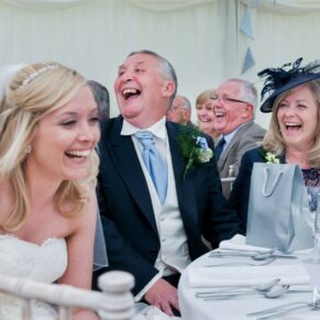 Dorton House wedding photography - speeches make for such great reaction shots