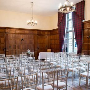Dorton House wedding photography - the setup for the civil ceremony