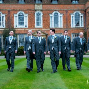 Dorton House wedding photography - the lads take a stroll across the lawns
