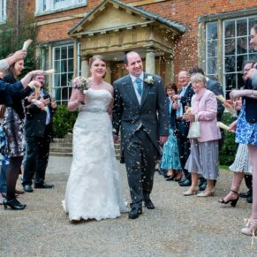 Dorton House wedding photography - the confetti aisle is always a firm favourite