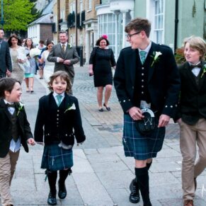 Berkhamsted Gatsby wedding photography of some young guests making their way to the reception