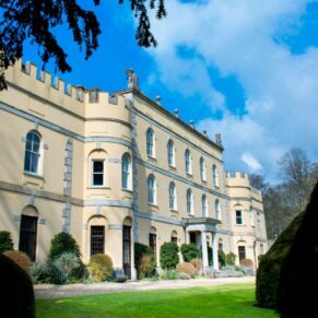 The stunning property exterior captured from the rear gardens