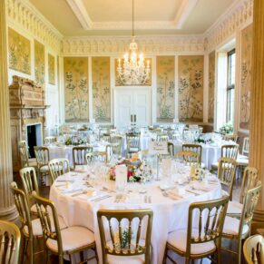 The dining room setup in all its historic glory