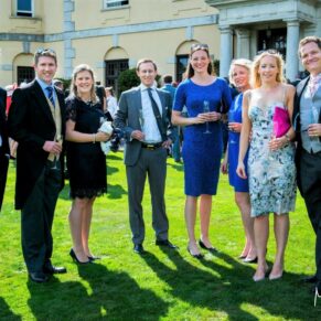Some guests pose for my camera during the summer drinks reception