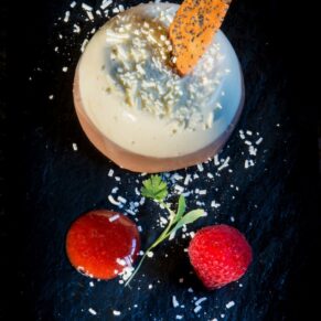 The yummy cheesecake dessert at this venue is truly divine