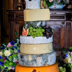 The stunning layered cheese cake was enjoyed by the appreciative guests