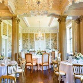 The Dining Room all setup for a a wonderful afternoon in this majestic property