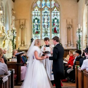 The winter ceremony in progress in the parish church on the estate