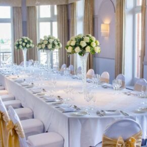 Harte and Garter wedding photography of the banqueting table prior to the meal