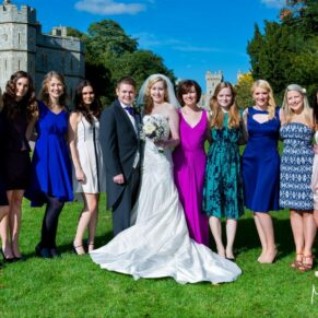 Harte and Garter wedding photography - the ladies with the newlyweds on the Long Walk