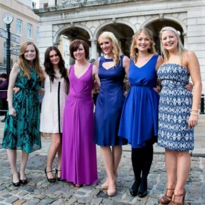Harte and Garter wedding photography of some guests outside the Guildhall