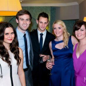 Harte and Garter wedding photography - relaxed photo of guests in the bar area