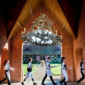 The Dairy staff hard at work as always for this busy wedding reception