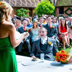 Civil ceremony in the courtyard of The Dairy captured on a fabulous sunny day