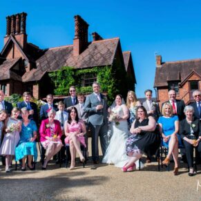 Five Arrows Waddesdon wedding photography of large group shot