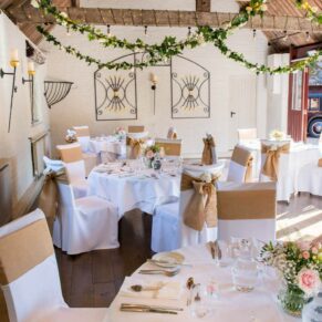 Five Arrows Waddesdon wedding photography - all set for the wedding breakfast