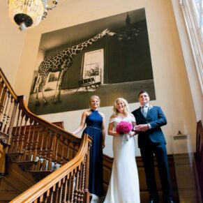 The grand staircase is fabulous for picture opportunities at The Grove in Watford
