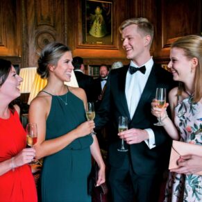 Buckinghamshire events photography drinks reception guests at Cliveden House
