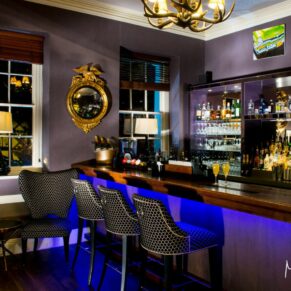 The funky bar area inside Saint Michael's Manor is a fabulous place to grab a drink with your friends