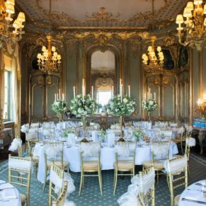 Cliveden House wedding photography - stunning interiors in the French Dining Room