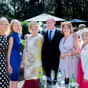 A small group of wedding guests, captured at The Grange, Northwood