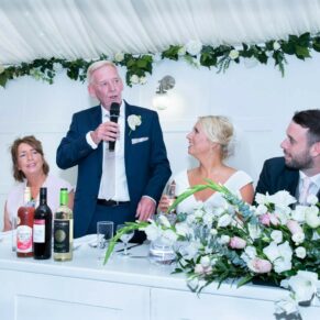 The bride’s father’s wedding speech captured at The Grange, Northwood