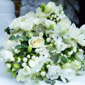 The bride’s wedding bouquet captured at The Grange, Northwood