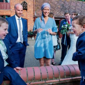 Five Arrows Hotel wedding photography of the two pageboys sharing an emotional moment