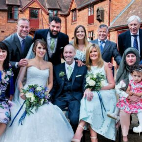 Five Arrows Hotel wedding photography of a family group