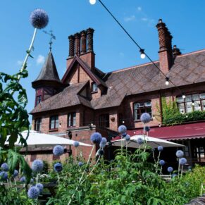 The Five Arrows Hotel has the most incredible exterior - seen here on a gorgeous sunny day - it was built by the same creative artisans who built Waddesdon Manor