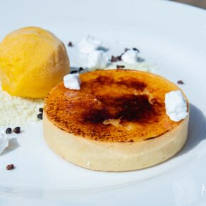 Five Arrows Hotel wedding photography of a delicious dessert