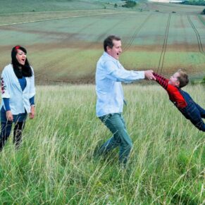 This small family action pose was captured on the Ashridge Estate in Hertfordshire