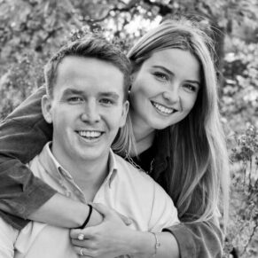 Engagement portraits in the Buckinghamshire area - making a pose for this newly engaged couple as relaxed as possible as they embrace