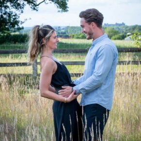 This couple enjoy a giggle during their Buckinghamshire photography portraits photo-session