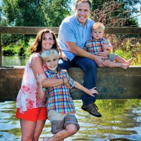 This very relaxed family pose on the bridge was captured by the River Chess near Chorleywood