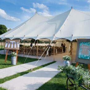 A stunning marquee setup in this gorgeous summer meadow